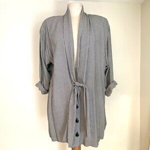 Mother's Work Houndstooth Long-Sleeve Checkered Shirt